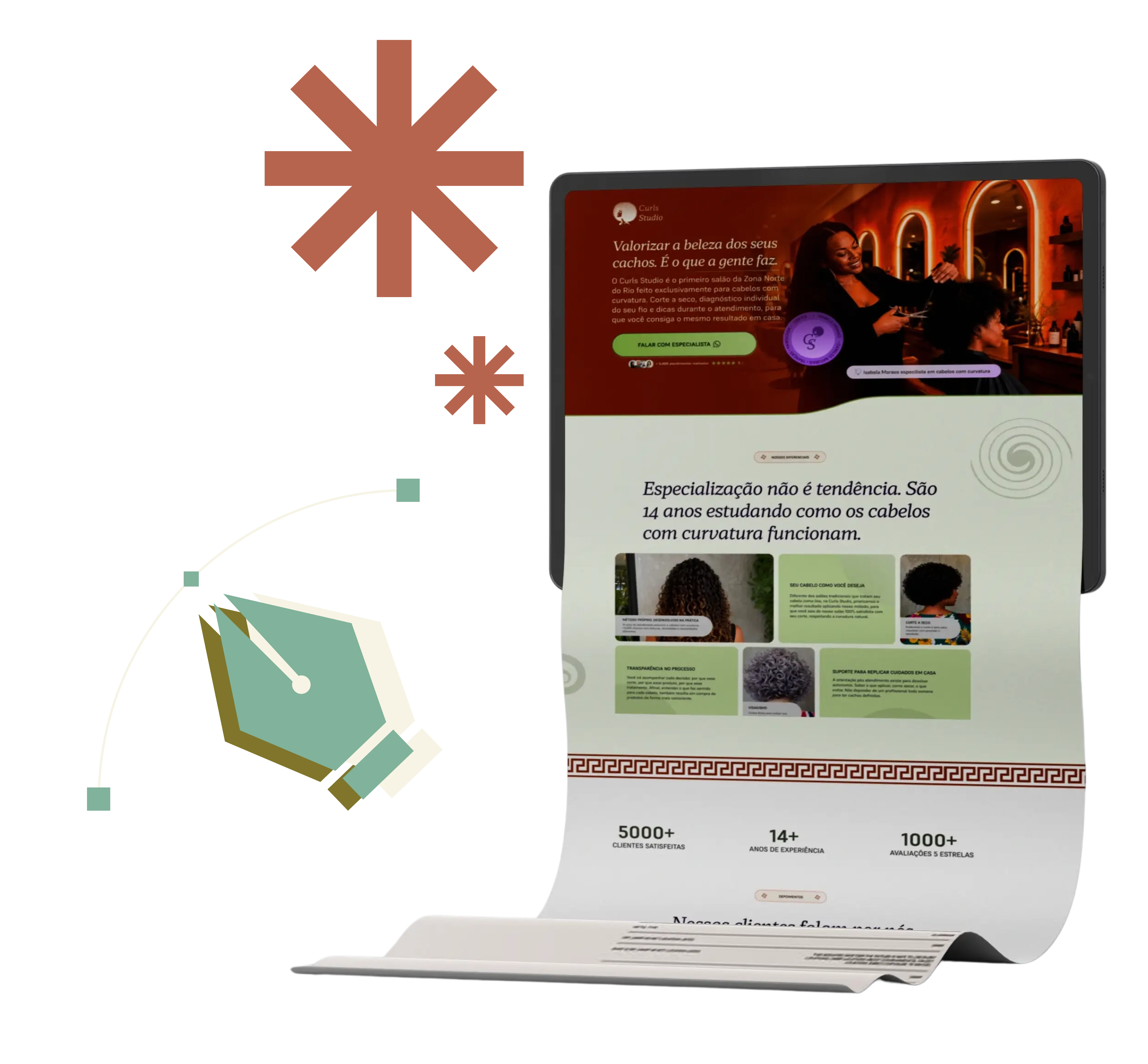 Mockup de site desenvolvido pela Expecto Tech Studio