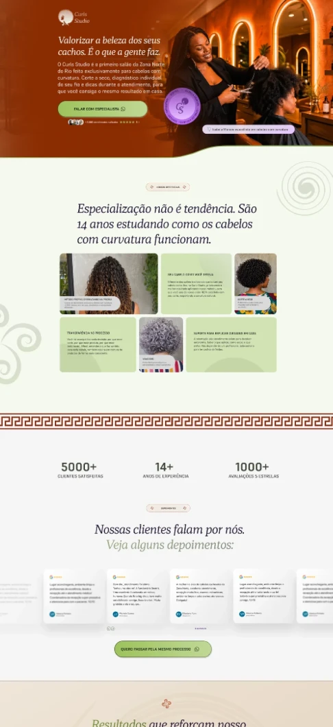 landing page beleza estética
